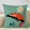 Axyaa Animal Linen Cushion Cover - Decorative Sofa Pillow - Home Decor - 45x45CM
