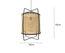Axyaa Rattan Art Pendant Lights, Colorful Chandelier for Kitchen & Living Room