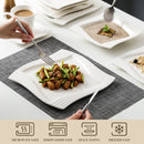 Axya White Porcelain Dinnerware Set for 6/12 People