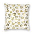 Evil Eye Black Art Cushion Cover Mystery Spirit Pillowcase by Axyaa