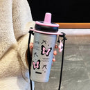 Axyaa Stainless Steel Tumbler with Ceramic Liner & Strap, 720ML Capacity