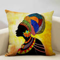 Axyaa African Woman Ethnic Cushion Cover 45x45cm