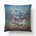 Summer Beach Alphabet Linen Pillowcase by Axyaa - Decorative Throw Pillow Cover