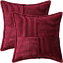 Axyaa Corduroy Throw Pillow Cover 18x18 Soft Decorative Cushion for Sofa