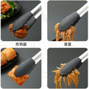 Axyaa Silicone Head Kitchen BBQ Tongs for Outdoor Picnic and Home Cooking