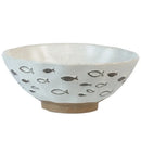 Axyaa Retro Ceramic Noodle Soup Bowl Underglaze Colored Lace Tableware