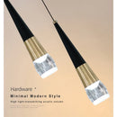 Axyaa Black Gold LED Pendant Light for Modern Kitchen Island
