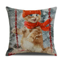 Axyaa Pug Pets Pattern Sofa Cushion Cover Home Decor Pillowcase Linen Cartoon
