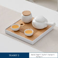 Axyaa Japanese Ceramic Teapot Set with Tea Tray in Portable Travel Bag