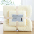 Axyaa Luxury Coral Fleece Towel Set - Super Absorbent & Soft - 2pcs - 70x140cm, 35x75cm