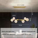 Axyaa Modern Dimmable Metal Pendant Lights with Glass Globe for Dining Room