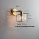 Axyaa Japanese Style LED Wall Light Clear Glass Pull Chain Switch Nordic Modern Decor