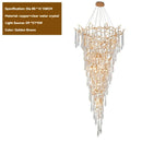 Axyaa Modern Luxury Crystal Chandelier Lighting for High Ceiling Areas