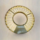 Axyaa Crystal Circle Wall Lamp for Modern Light Luxury in Dining Room and Bedroom