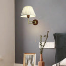 Axyaa Solid Wood Swing Arm Wall Lamp for Bedroom, Living Room, Study - Modern Rope Design