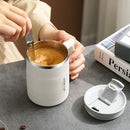 Axyaa Stainless Steel Coffee Mug with Spoon, Lid, and Handle - 500ml