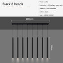 Axyaa Modern Black Column LED Chandelier for Stylish Home Lighting