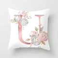 Axyaa Sweet Pink Alphabet Pillowcase for Home Decor
