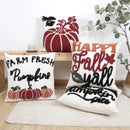 Axyaa Embroidered Pumpkin Fall Pillowcase - Cozy Sofa Cushion Cover