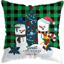 Axyaa Green Plaid Christmas Pillow Cover - Festive Home Decor