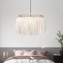 Axyaa Nordic Ostrich Feather Ceiling Light Chandelier for Dining & Bedroom