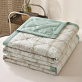Axyaa Striped Checkered Thin Summer Blanket | Skin-Friendly & Cool Blanket