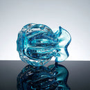 Axyaa Water Blue Bubble Money Bag Vase with Green Plant and Flower Arrangement