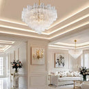 Luxury Murano Glass Chandelier by Axyaa: Elegant French Glass Tube Hanging Pendant Lighting