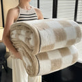 Axyaa Fluffy Fleece Half Sides Blanket for Warmth, Sofa Throws, Napping, & Shawl