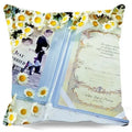 Axyaa Chrysanthemum Floral Polyester Cushion Cover Home Decor Pillowcase