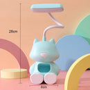 Axyaa Cat LED Desk Lamp with Phone Holder & Color Adjust - Kids Study Lamp