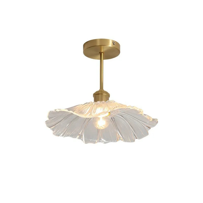 Axyaa Glass Ceiling Lamp for Bedroom, Porch, Entryway, Hallway - Japanese Style Interior Lighting