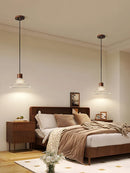 Axyaa Glass LED Pendant Light: Stylish Interior Lighting Chandelier for Bedroom, Dining Room, Study Room
