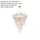 Axyaa Modern Luxury Crystal Chandelier Lighting for High Ceiling Areas