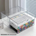 Acrylic Desk Organizer Set - Axyaa Stationery Drawers & Pen Holder