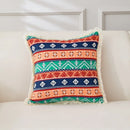 Axyaa Retro Cotton & Linen Throw Pillowcase 45x45 - Yarn-Dyed Jacquard Cover