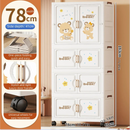 Axyaa Cartoon Foldable Storage Box, Heavy-Duty Rolling Organizer for Home - 2 Colors