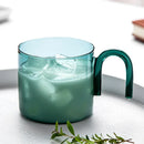 Axyaa Glass Breakfast Mug in Colorful Heat-resistant Design