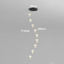 Axyaa Crystal Chandelier Stair Pendant Lamp Living Room Interior Lighting