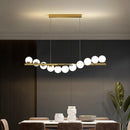 Axyaa Glass Balls Chandelier for Kitchen Dining Room Office Front Desk G9 LED Lighting