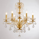 Axyaa Gold Crystal Chandelier for Luxurious Living Spaces