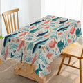 Luxurious Axyaa Whale & Algae Washable Tablecloth for Dining & Events