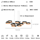Axyaa Metal Acrylic LED Chandelier for Modern Living Room Decor