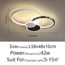 Axyaa LED Ring Ceiling Light - Gold/Black Chandelier for Home Decor