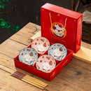 Axyaa Hand Drawn Cartoon Ceramic Bowl & Chopsticks Set: Creative Giftware