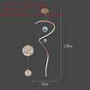 Axyaa Modern Stair Chandelier: LED Pendant Light for Living Room