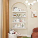 Axyaa Wavy Wooden Floating Shelf Wall Rack Storage Organizer for Bedroom Nursery