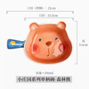Axyaa Cute Baking Oven Bowl with Handle, Kids Salad Ceramic Tableware