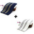 Axyaa Geometric Jacquard Cotton Towel Set: Soft, Absorbent Hand & Bath Towels