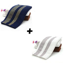 Axyaa Geometric Jacquard Cotton Towel Set: Soft, Absorbent Hand & Bath Towels